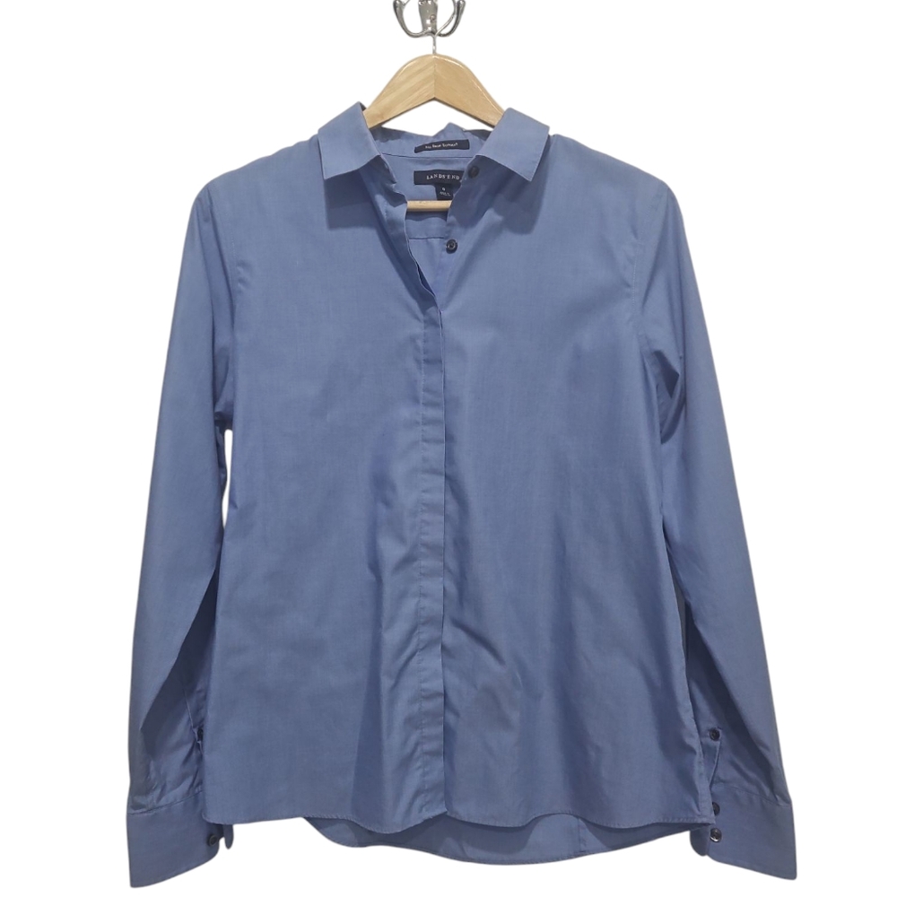 Lands' End No Iron Supima Buttondown Shirt Size 8